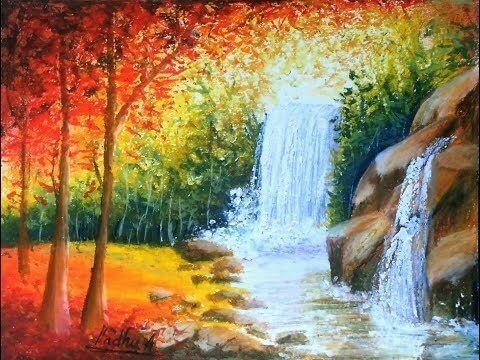 Featured image of post Waterfall Scenery Oil Pastel Drawing - Hope you enjoyed the video.